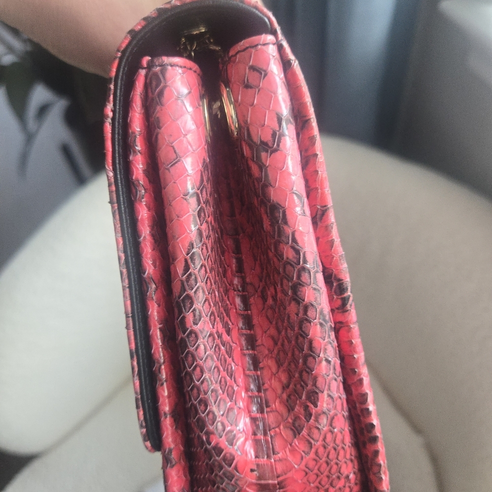 Jimmy Choo Snakeskin Shoulder Bag – Pink & Black EUC - Picture 4 of 17